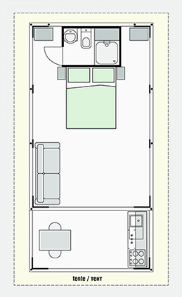 SAFARI LODGE Deluxe Class 24 m2 + 8 м2 (with Vestıbule)